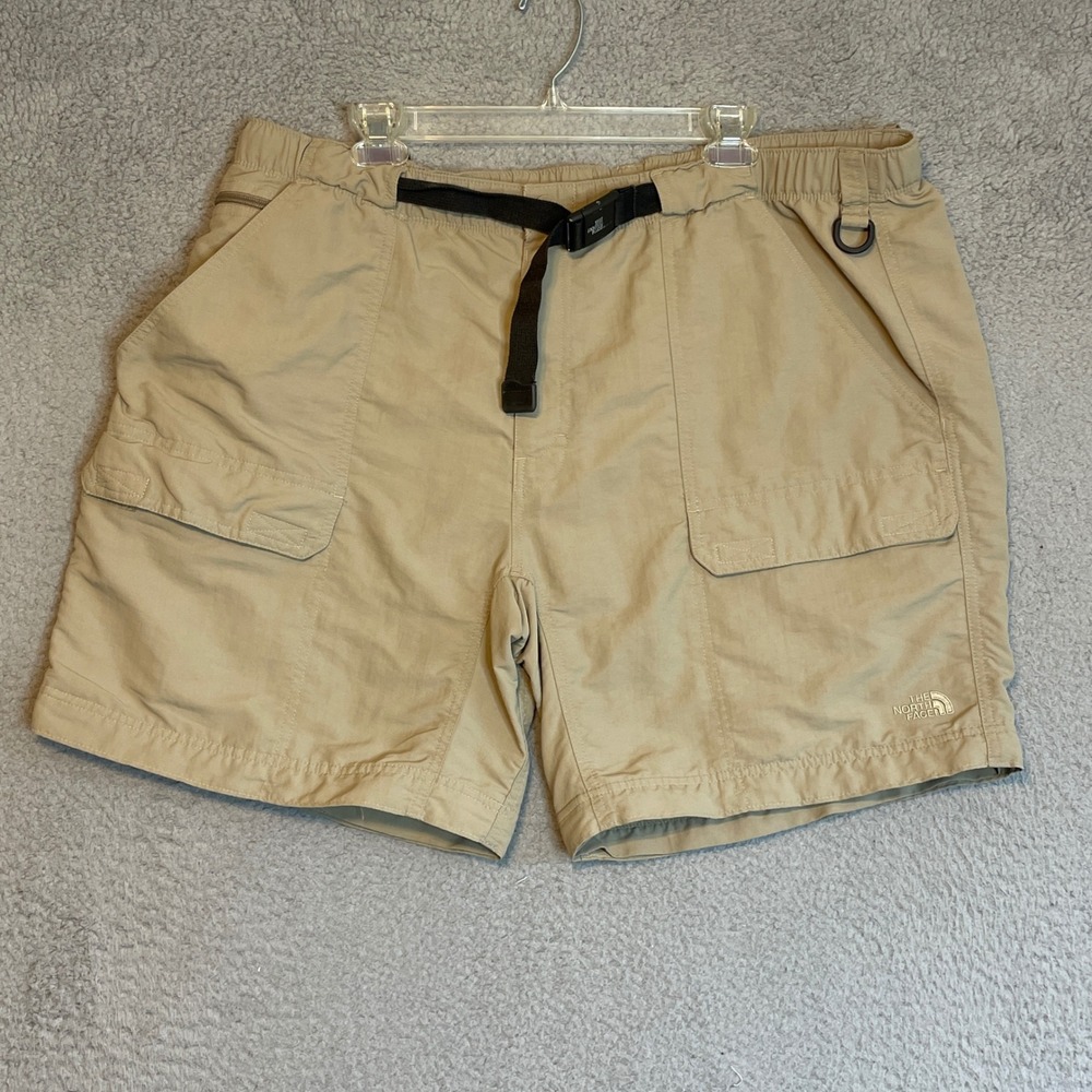 The North Face Mens XXL Convertible Cargo Hiking Shorts Belted Tan 2XL